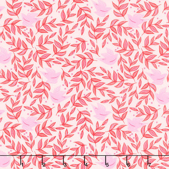 Christmas in the City - Festive Carols Pink Yardage