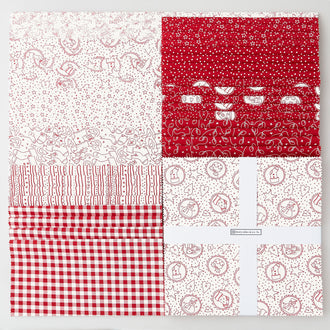 Redwork Christmas 10" Squares