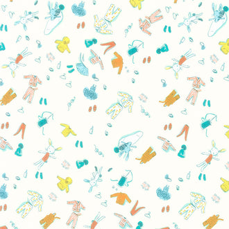 Lucky Rabbit - Doll Clothes Cream Yardage
