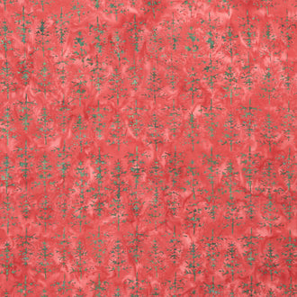 Holiday At Home Batiks - Tree Red Paprika Yardage