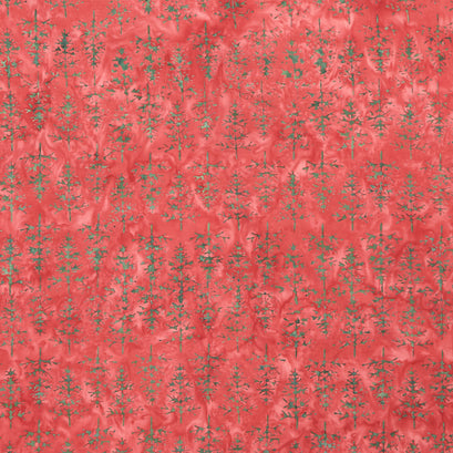 Holiday At Home Batiks - Tree Red Paprika Yardage