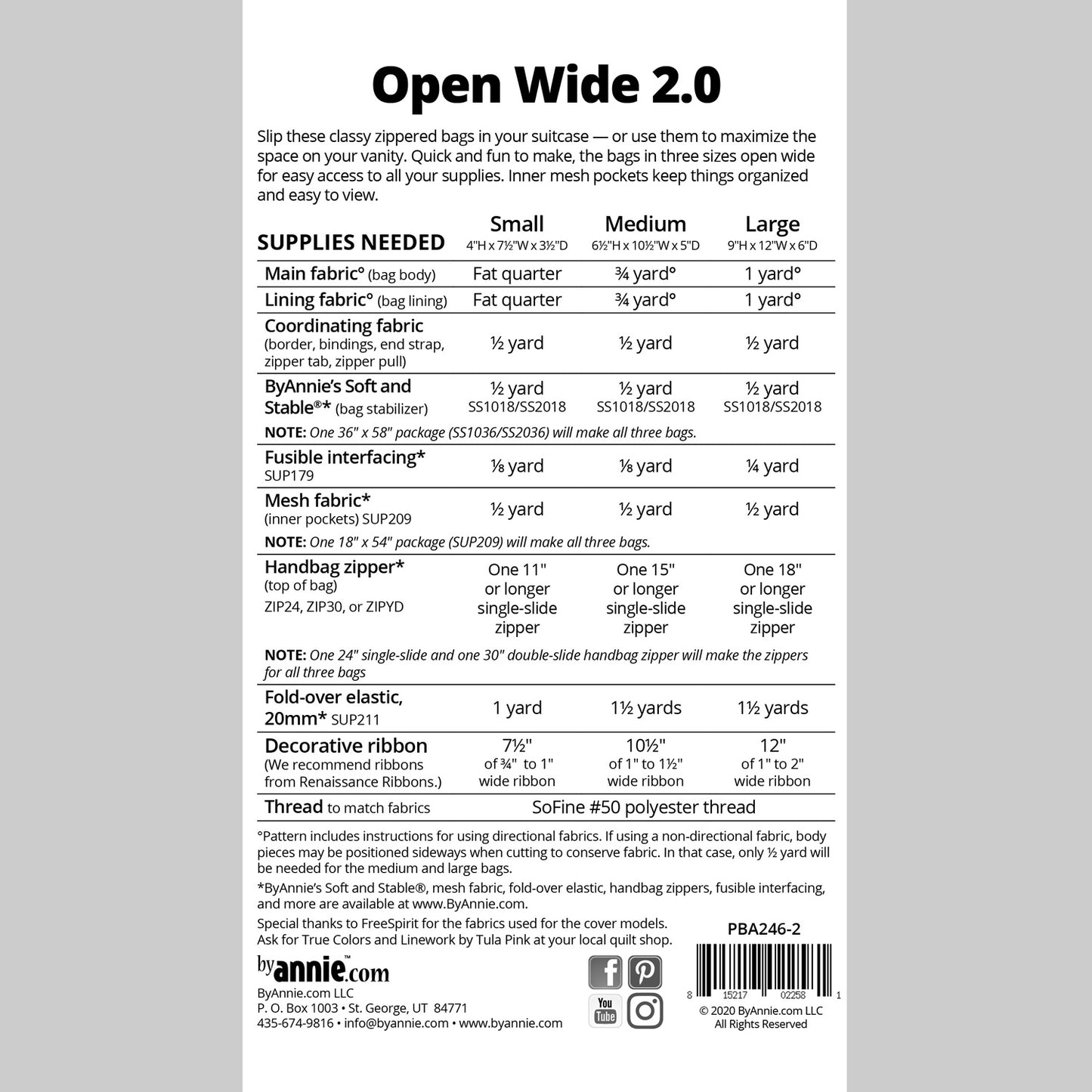 Open Wide 2.0 Bag Pattern Alternative View #1