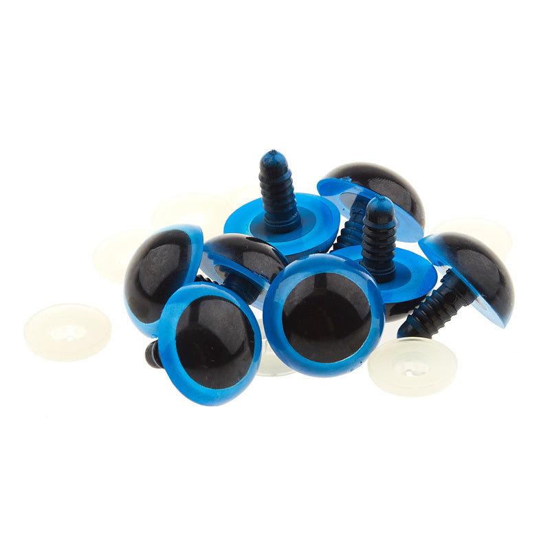 Plastic Safety Eyes - 30mm Blue - 4 Pairs Primary Image