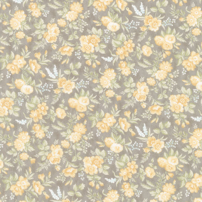 Honeybloom - Sweet Blossoms Charcoal Yardage