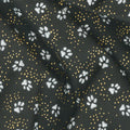 Kindred Canines - Paw Prints Black Yardage Alternative View #1