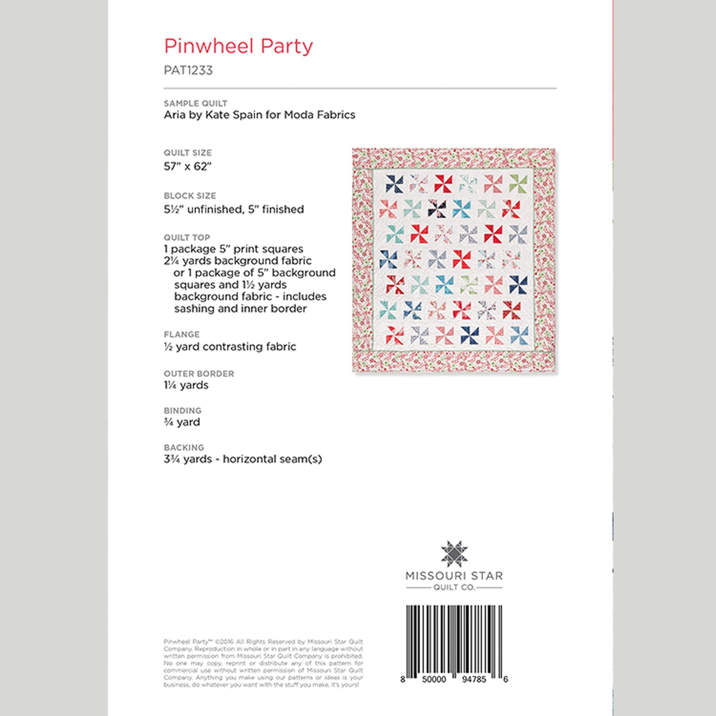 Digital Download - Pinwheel Party Pattern by Missouri Star Alternative View #1