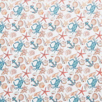 Beach Therapy - Shells Off White Multi Yardage