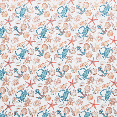 Beach Therapy - Shells Off White Multi Yardage