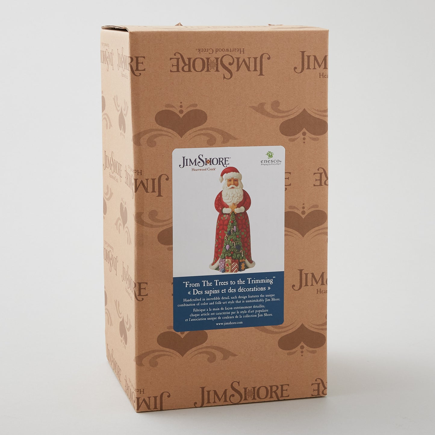 Jim Shore Heartwood Creek Santa with Christmas Tree Coat Figurine Alternative View #2