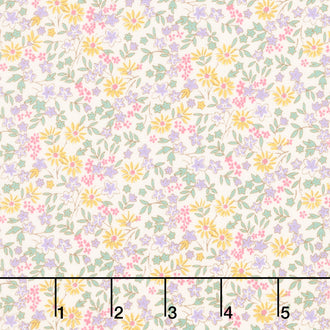 Aunt Grace Calicos - Garden Purple Yardage