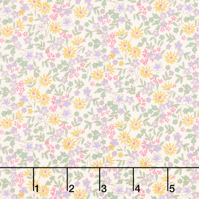 Aunt Grace Calicos - Garden Purple Yardage