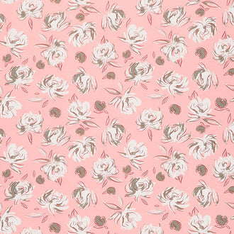 All is Well - Bed of Roses Mauve Yardage