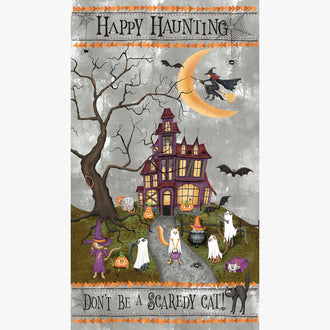 Scaredy Cat - Happy Haunting Gray Panel
