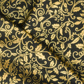 Holiday Charms - Holly Black Metallic Yardage Alternative View #1