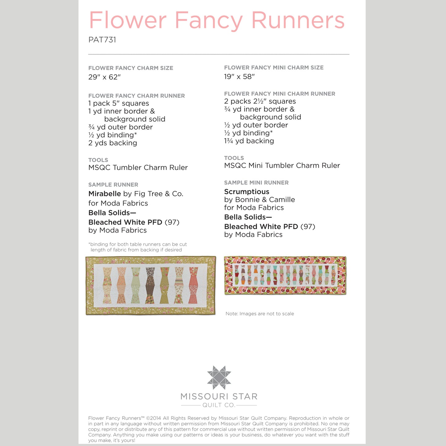 Digital Download - Flower Fancy Runners Quilt Pattern by Missouri Star Alternative View #1