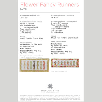 Digital Download - Flower Fancy Runners Quilt Pattern by Missouri Star Alternative View #1