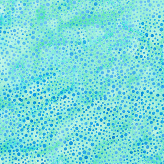 Morning Glory Batiks - Dot Teal Chameleon Yardage
