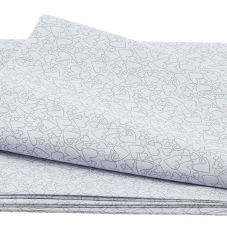 Cream & Sugar X - Hearts Gray 2 Yard Cut