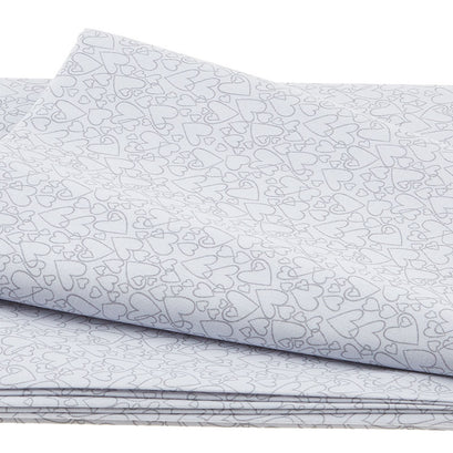 Cream & Sugar X - Hearts Gray 2 Yard Cut