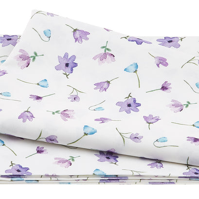 Dreaming of Tuscany - Watercolor of Flowers White 2 Yard Cut