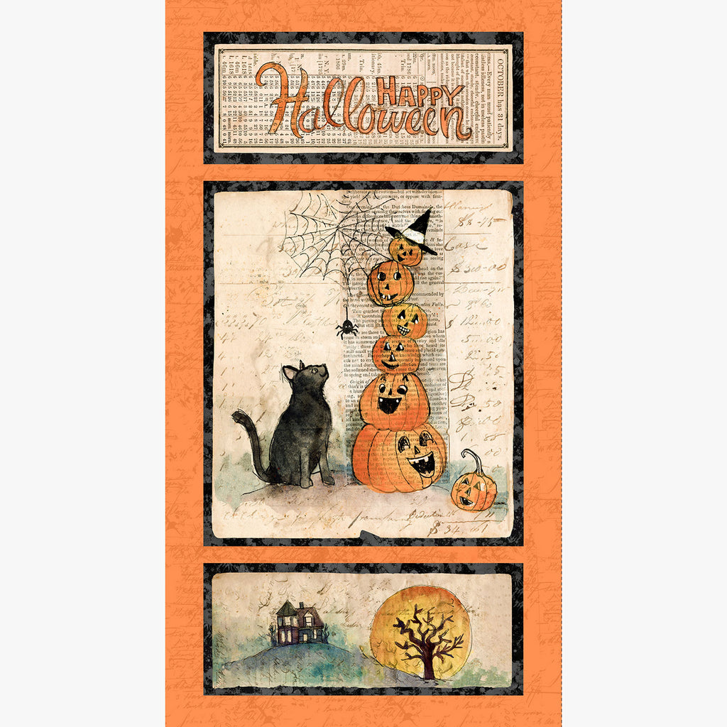 All Hallows Eve (Clothworks) - Halloween Orange Panel Primary Image