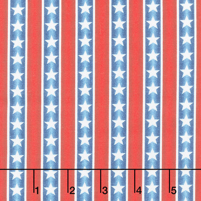 Life's a Kick - Stars & Stripes Blue Yardage