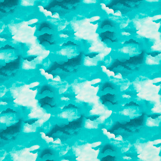 Blast Off! - Sky with Clouds Sky Blue Yardage