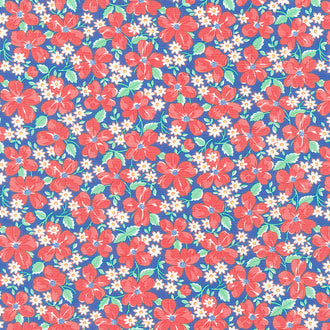 30's Playtime - Garden Party Bluebell Yardage