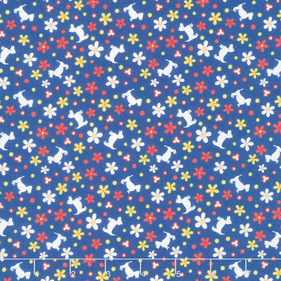 30's Playtime - Scottie Stroll Bluebell Yardage