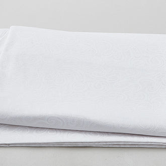 Infinity - Flowing Ribbon With Dots Pigment White on White 108" Wide 3 Yard Cut