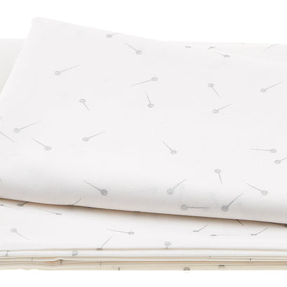 Pin Drop White on Silver 2 Yard Cut