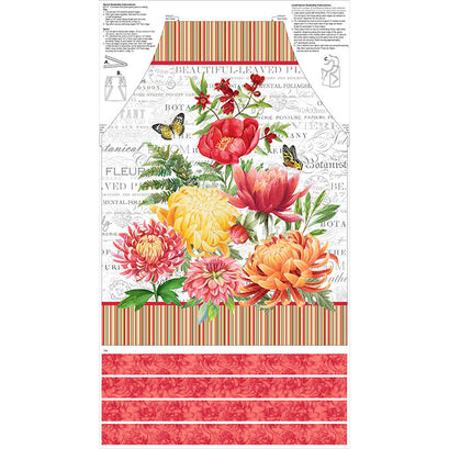 Morning Blossom - Floral Apron Multi Panel
