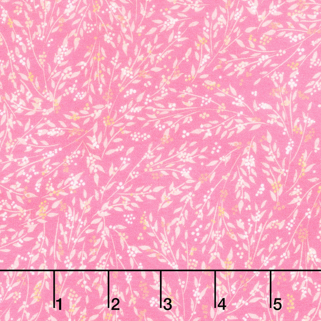 Unicorn Meadow - Sprigs Pink Yardage Primary Image