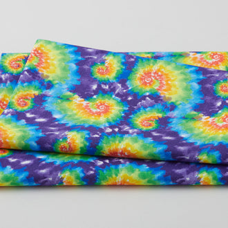 Bright Tie Dye Swirl - Multi 2 Yard Cut