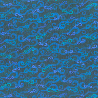 Oceanica - Waves Navy Yardage