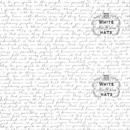 Sew Journal - Sewer Parable Text White Yardage Primary Image