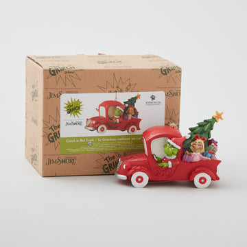Jim Shore Dr. Seuss Grinch in Red Truck Ornament Alternative View #2