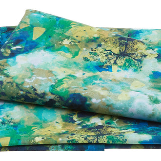 Into the Woods - Cosmic Clover Dream Blue 2 Yard Cut