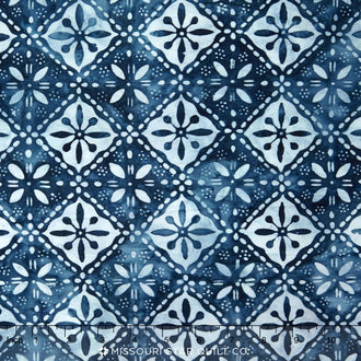 Artisan Batiks - Floriculture Floral Diamond Storm Yardage