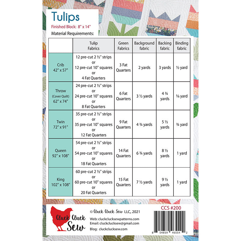 Digital Download - Tulips Quilt Pattern Alternative View #1