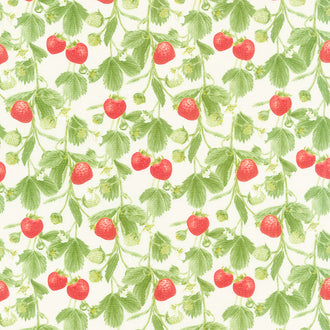 Strawberry Garden - Large Strawberry Vine Multi Yardage