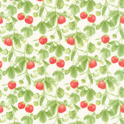 Strawberry Garden - Large Strawberry Vine Multi Yardage