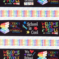 School is Cool - School Repeating Stripe Multi Yardage Primary Image