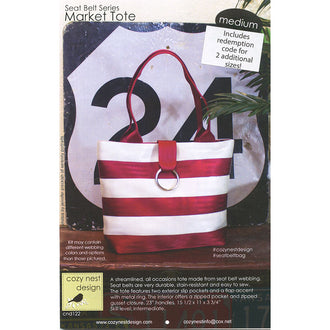 Market Tote Seat Belt Pattern - Medium