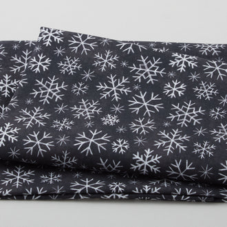 Mistletoe Magic - Snowflake Black 2 Yard Cut