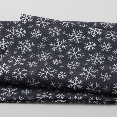 Mistletoe Magic - Snowflake Black 2 Yard Cut