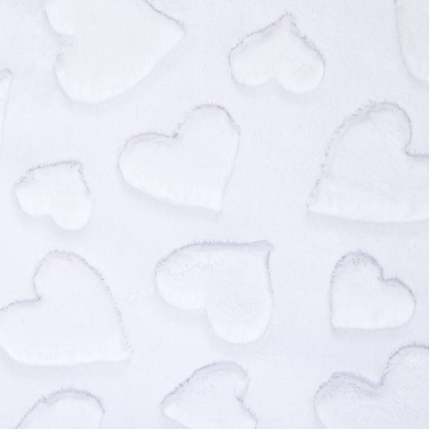 Luxe Cuddle® - Hearts Snow Yardage Primary Image