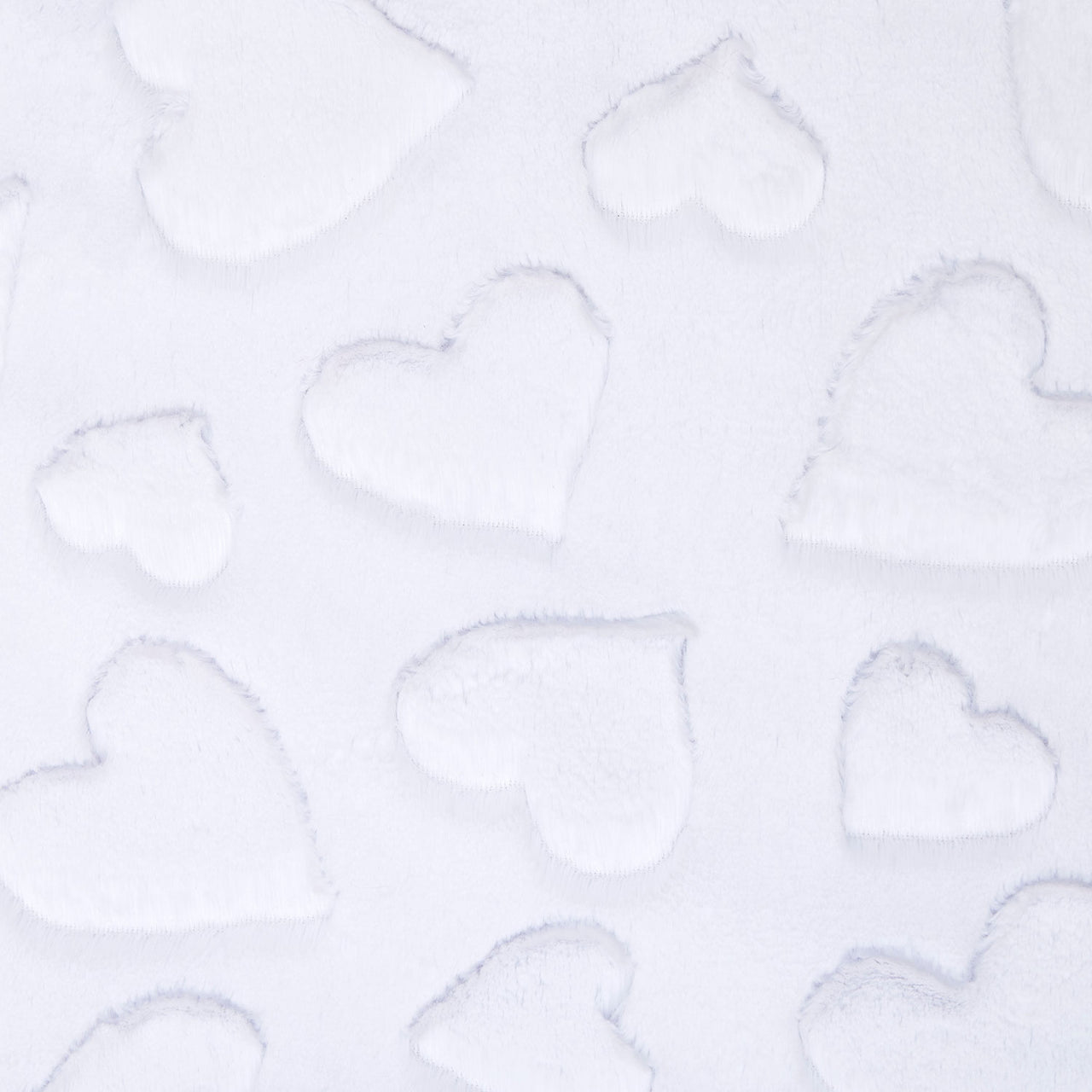 Luxe Cuddle® - Hearts Snow Yardage Primary Image