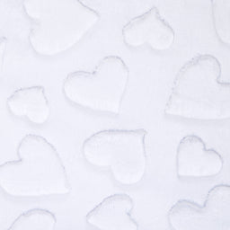 Luxe Cuddle® - Hearts Snow Yardage Primary Image