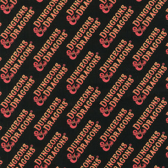 Hasbro - Dungeons and Dragons Classic Logo Black Yardage
